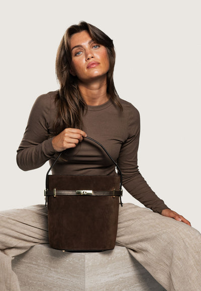 Väska "Molfetta" i mocka Chocolate