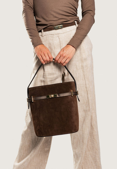 Väska "Molfetta" i mocka Chocolate