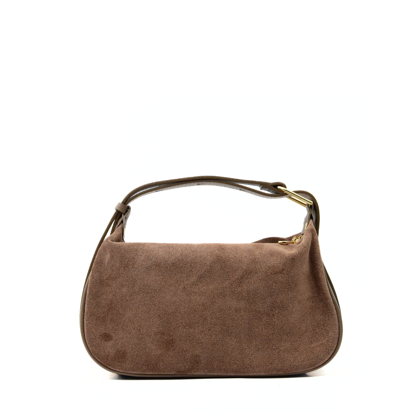 Bag "Catania" in genuine suede and leather, Taupe