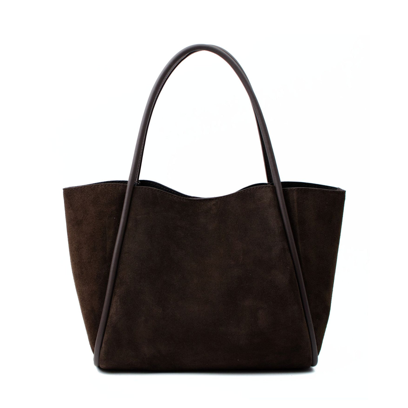 Shopping bag "Florence L" Dark brown suede