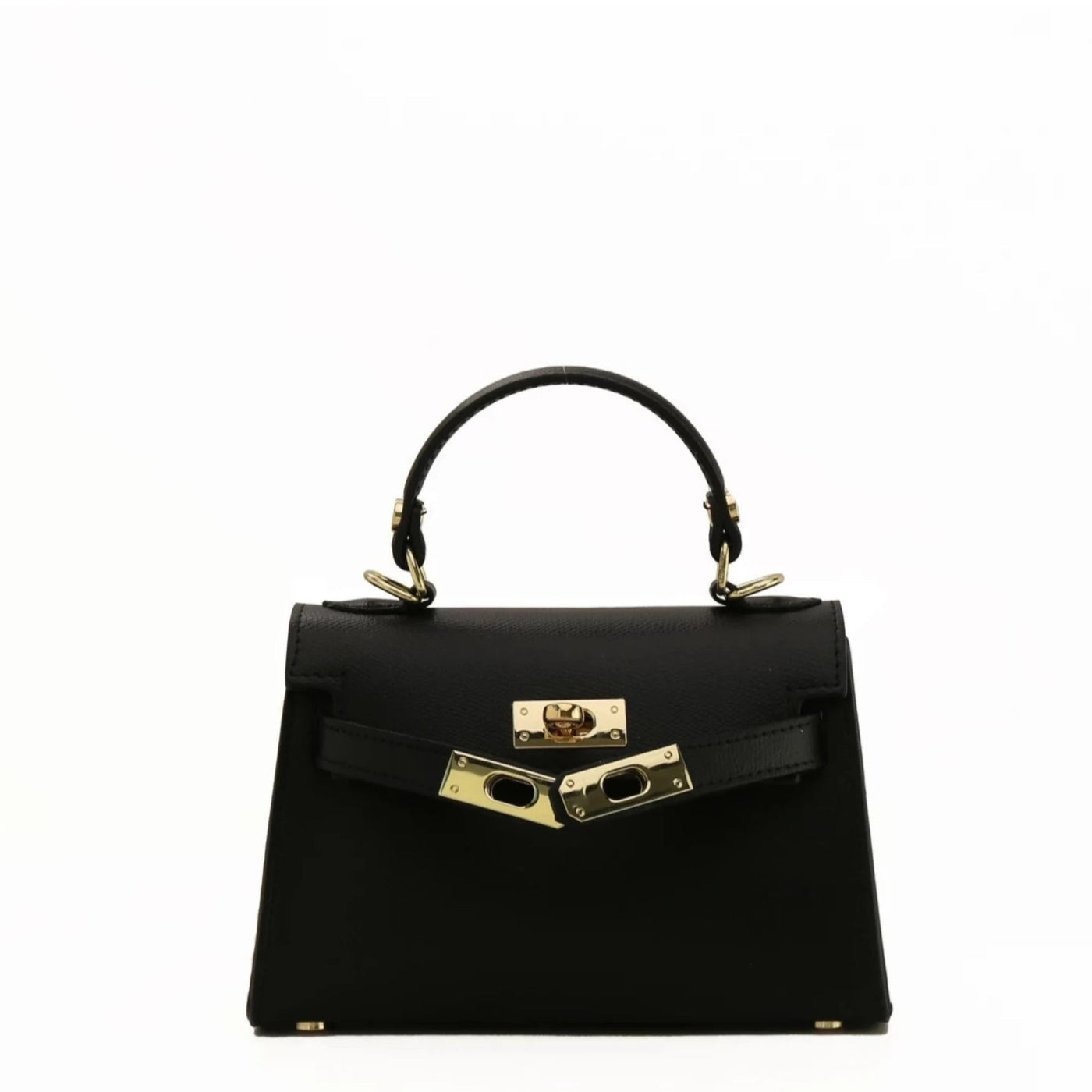 Leather bag "Trento" in saffiano, black