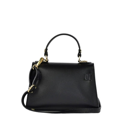 Leather bag "Trento" in saffiano, black