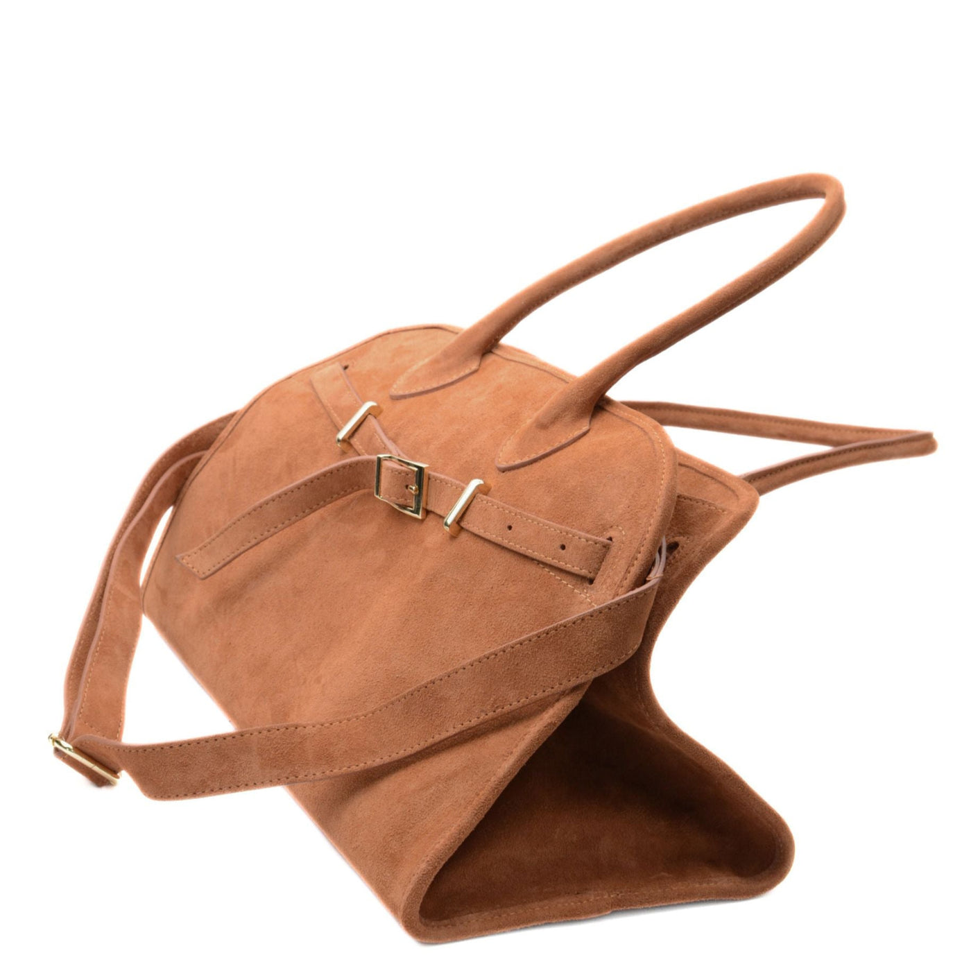 Bag "Portofino" in suede Camel