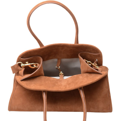 Bag "Portofino" in suede Camel