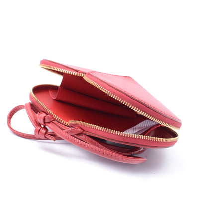 "Heart" bag i saffiano läder, Röd