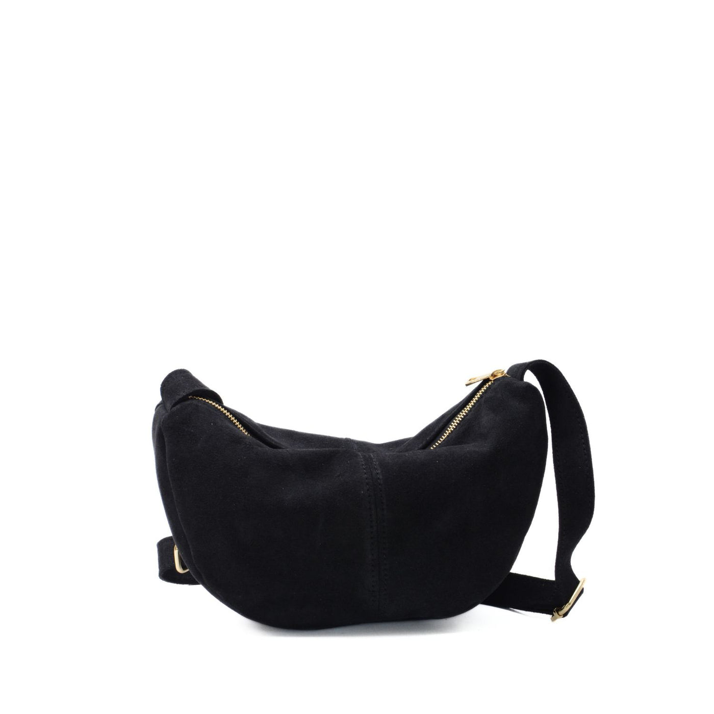 CrossBody bag in suede "Melfi" Black