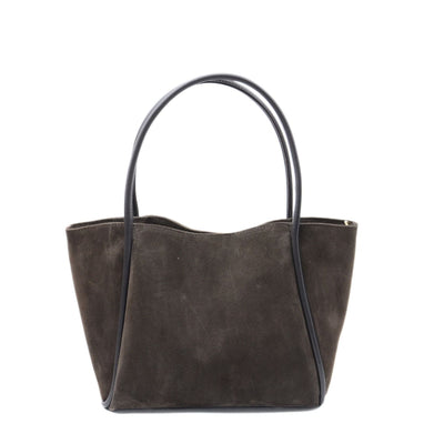 Shopping bag "Florence L" dark brown suede