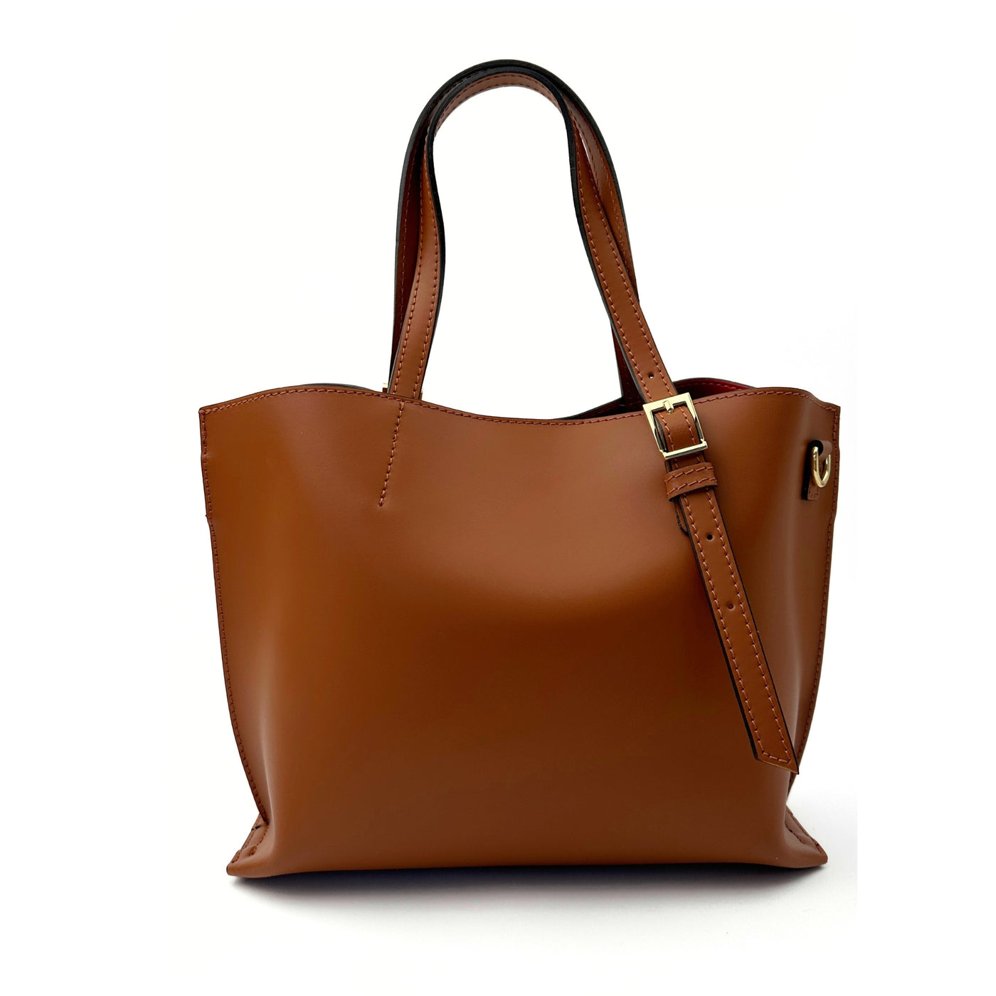 Bag in genuine leather "Venice-mini", Brown