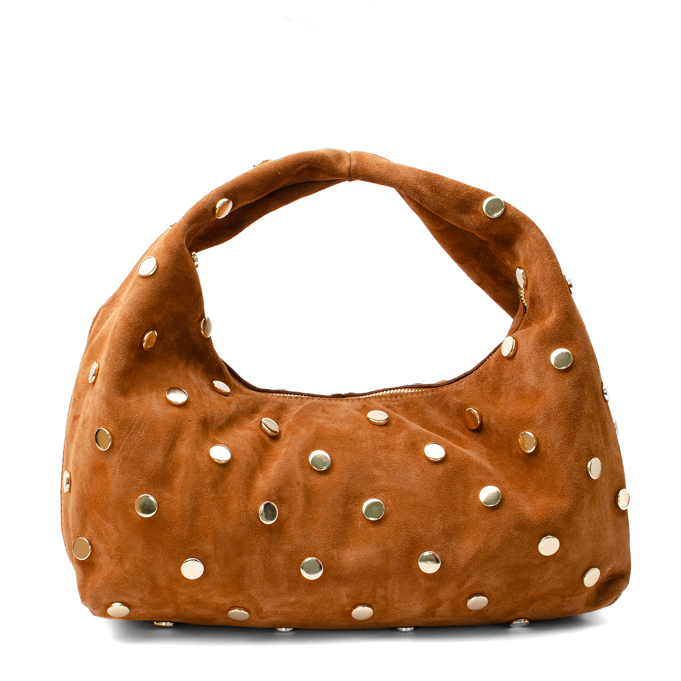 Mockaväska "Vasto" med nitar, Caramel