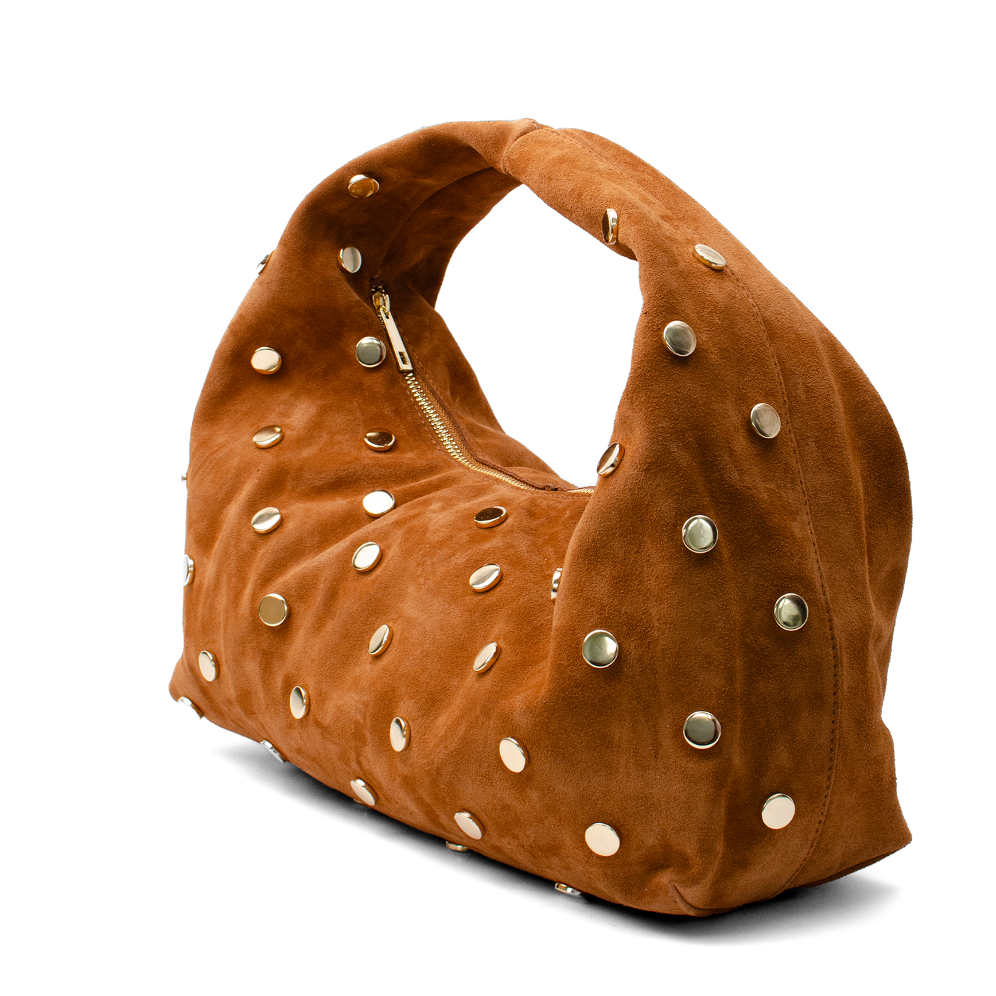 Mockaväska "Vasto" med nitar, Caramel