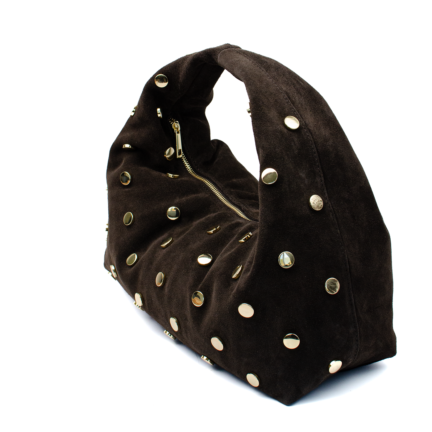 Mockaväska "Vasto" med nitar, Espresso Ash