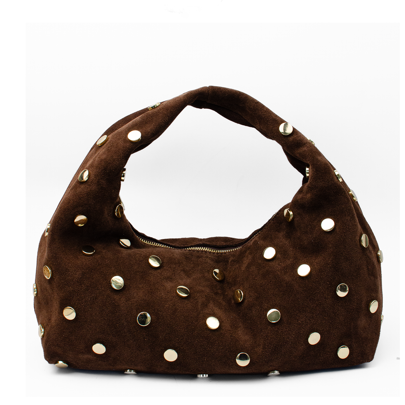 Mockaväska "Vasto" med nitar, Chocolate