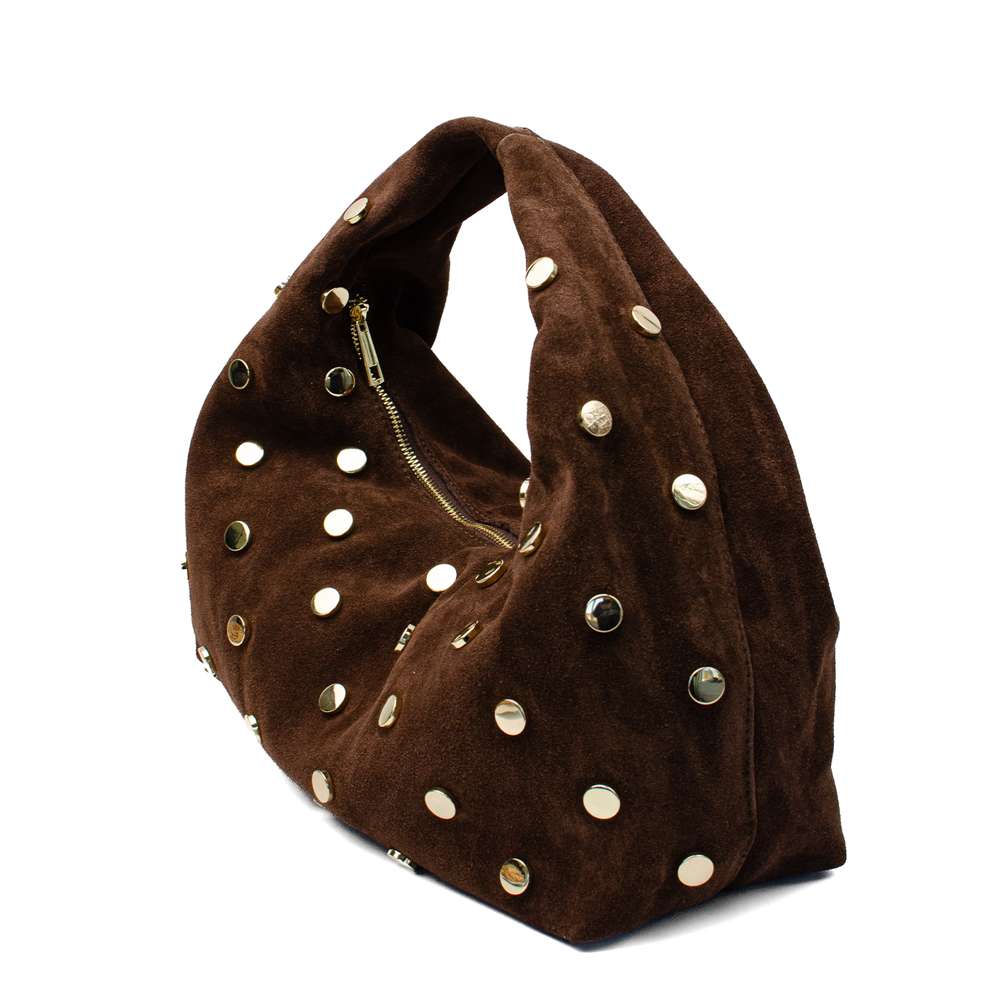 Mockaväska "Vasto" med nitar, Chocolate