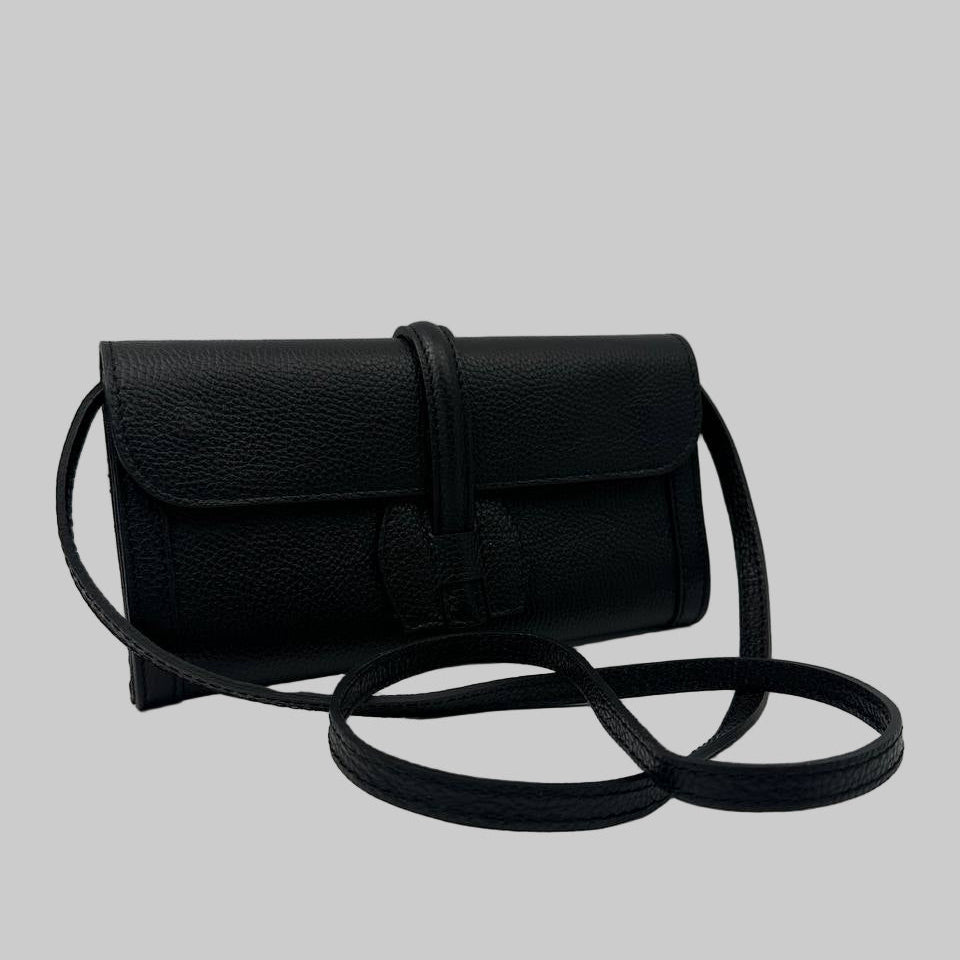 Sample Kuvertväska i Läder Svart /