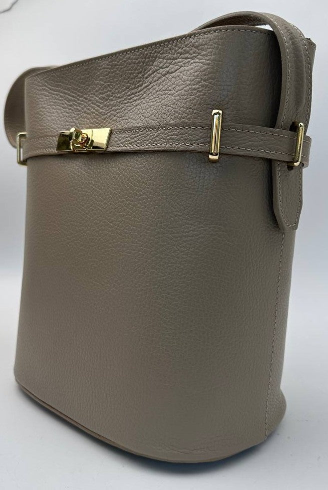Sample Molfetta Läderväska Ljustaupe /