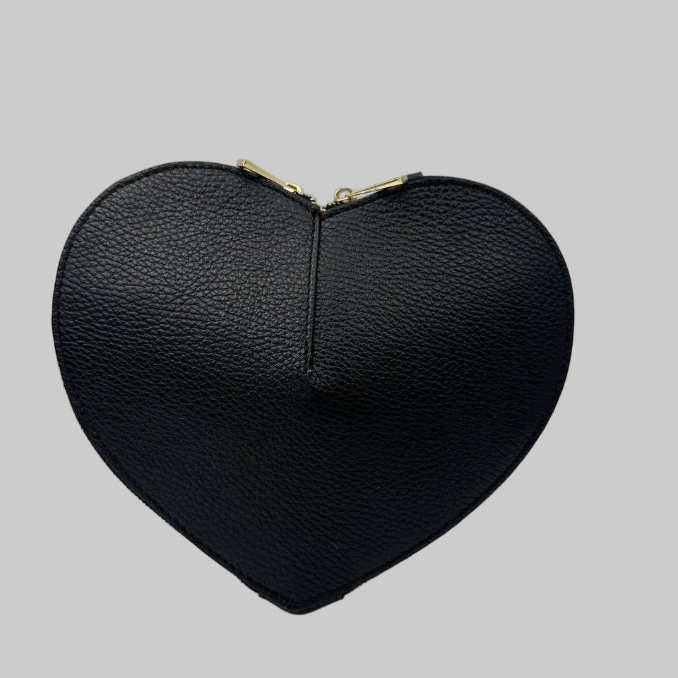 Sample Heart i Läder Svart med kort rem /