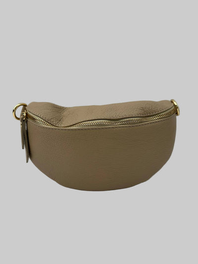 Sample Midjeväska-mini i Läder Beige /