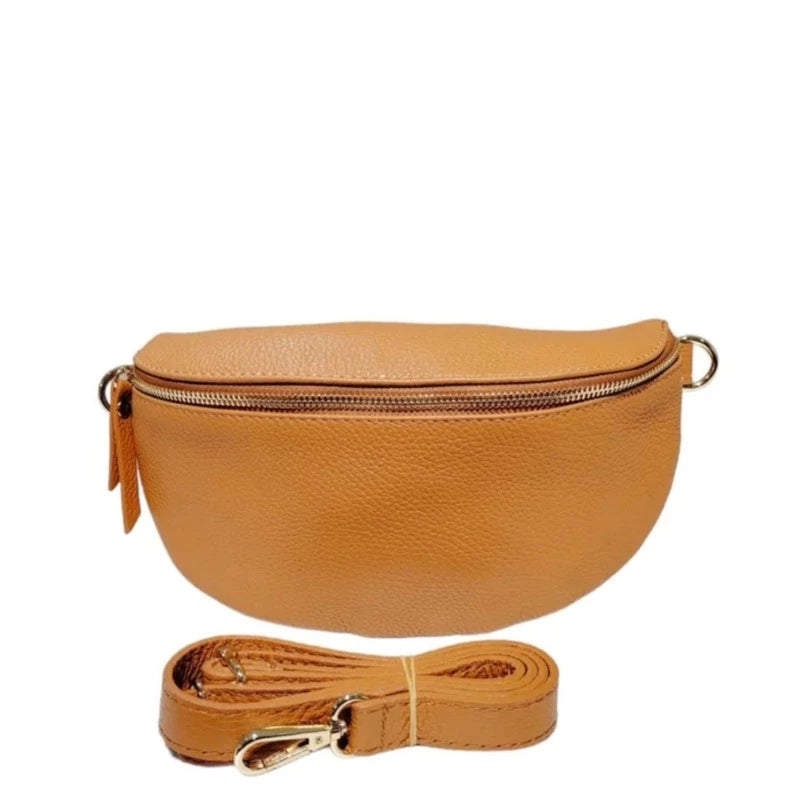 Waist bag belly bag crossbody bag large in genuine leather Latalia