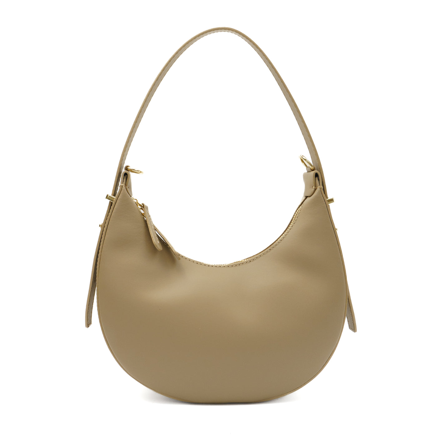 Leather bag "Luna", Light taupe