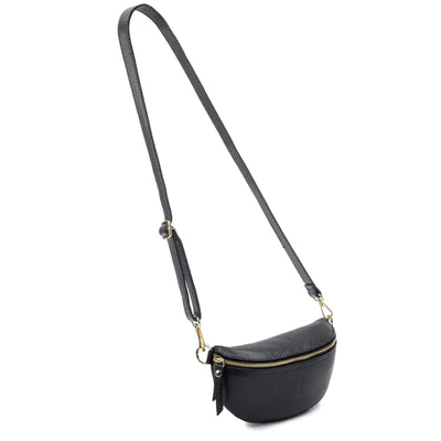 Waist bag/belly bag/crossbody bag mini in genuine leather