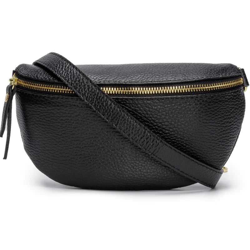 Waist bag/belly bag/crossbody bag mini in genuine leather