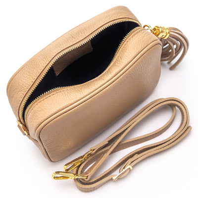 Camera bag in genuine leather, different colors