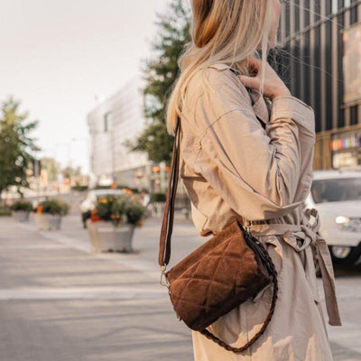 Bag "Sassari Suede Mini", Dark Brown