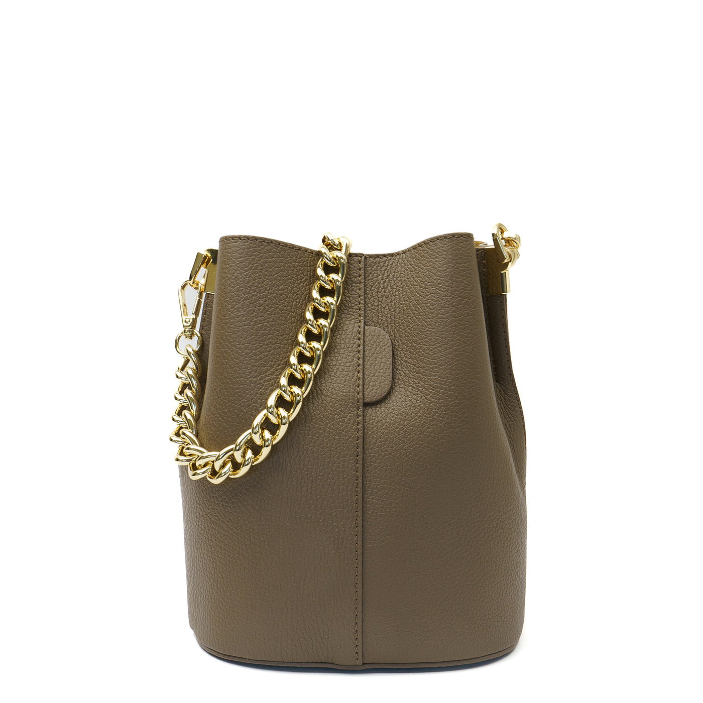 Leather bag "Ravenna midi" with leather chain, Taupe
