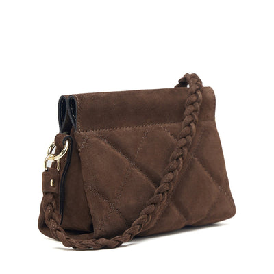 Bag "Sassari Suede Mini", Dark Brown