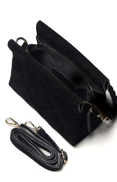 Bag "Sassari Suede Mini", Black