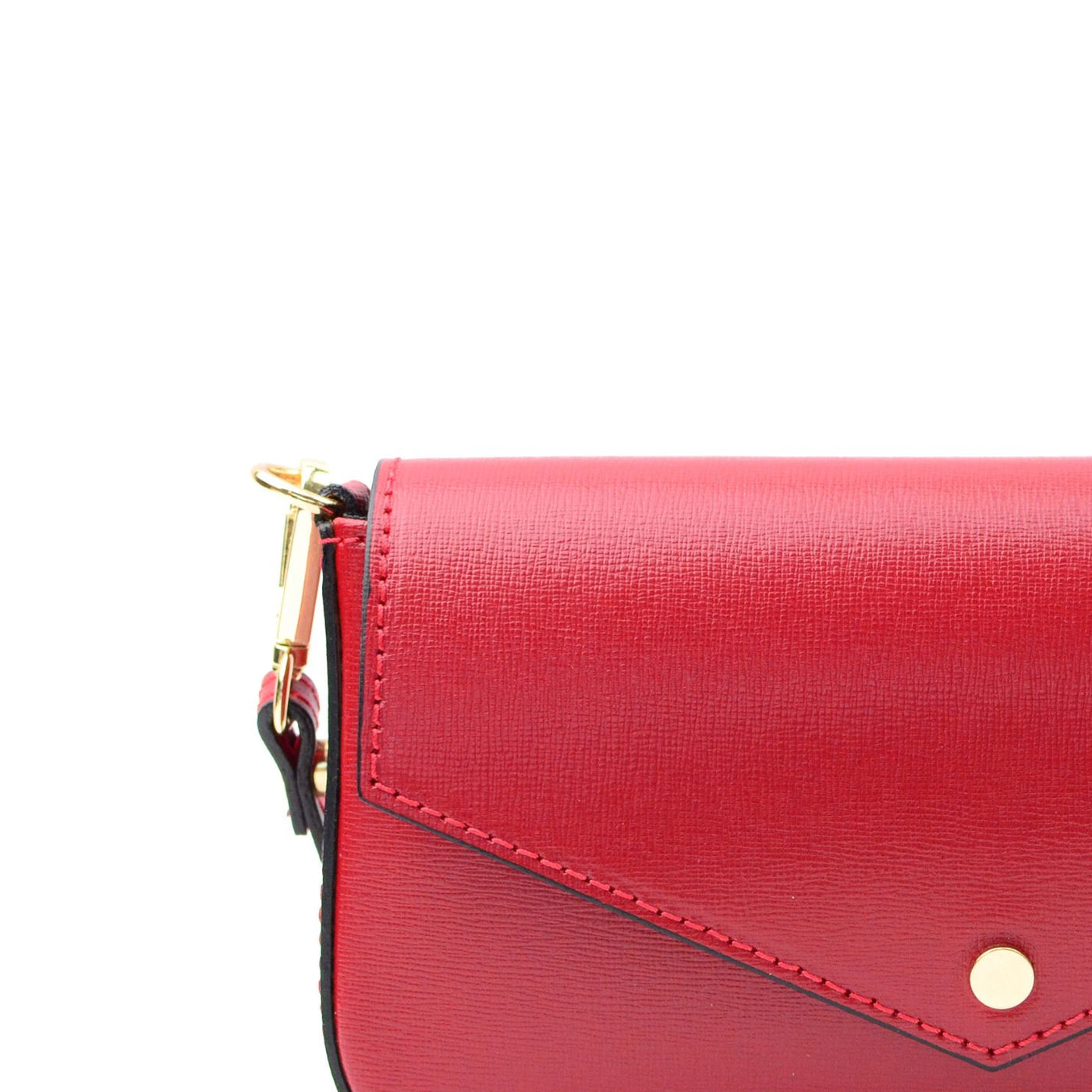 Mini envelope bag with chain in genuine leather