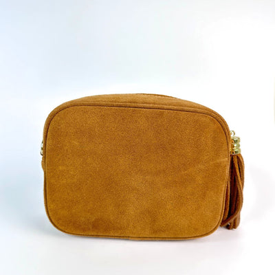 Camera bag in real suede, different colors
