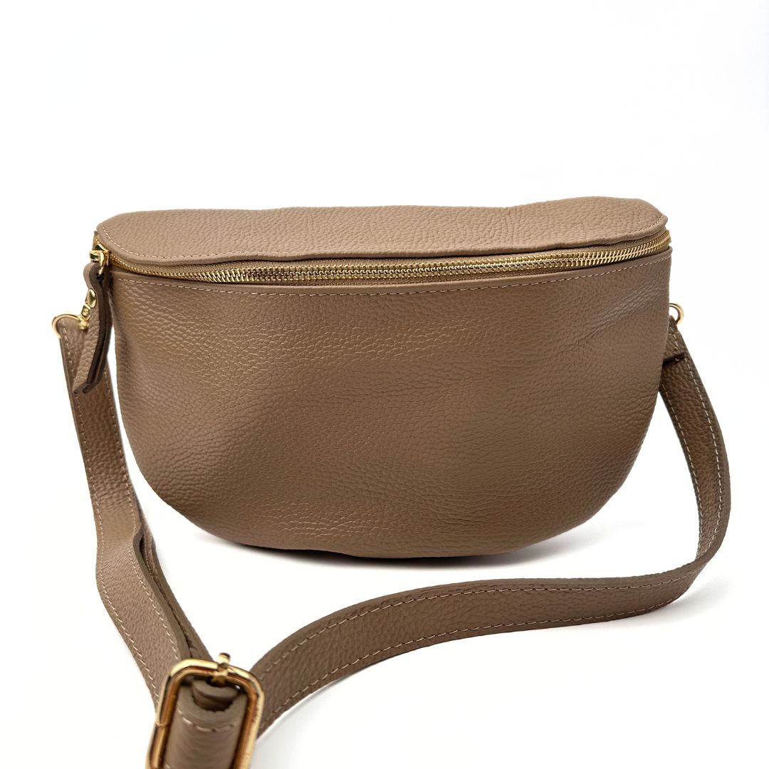Waist bag belly bag crossbody bag large in genuine leather Latalia