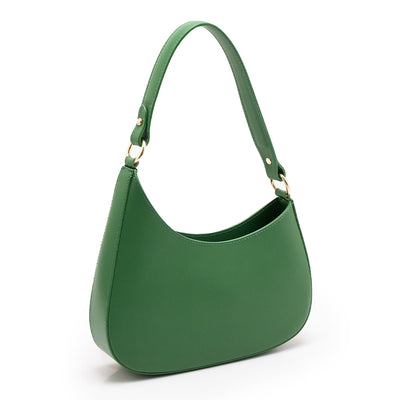 Hobo leather bag "Fano", Green