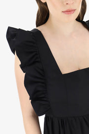 Svart maxiklänning med knytband - Latalia.se