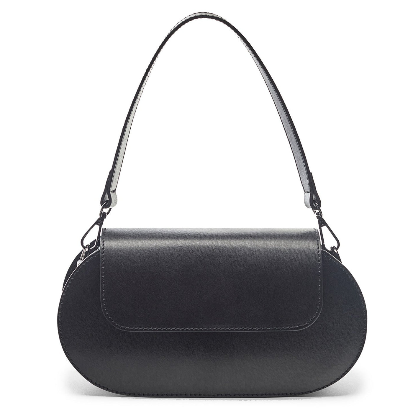 Shoulder bag in saffiano leather "Padua", Black