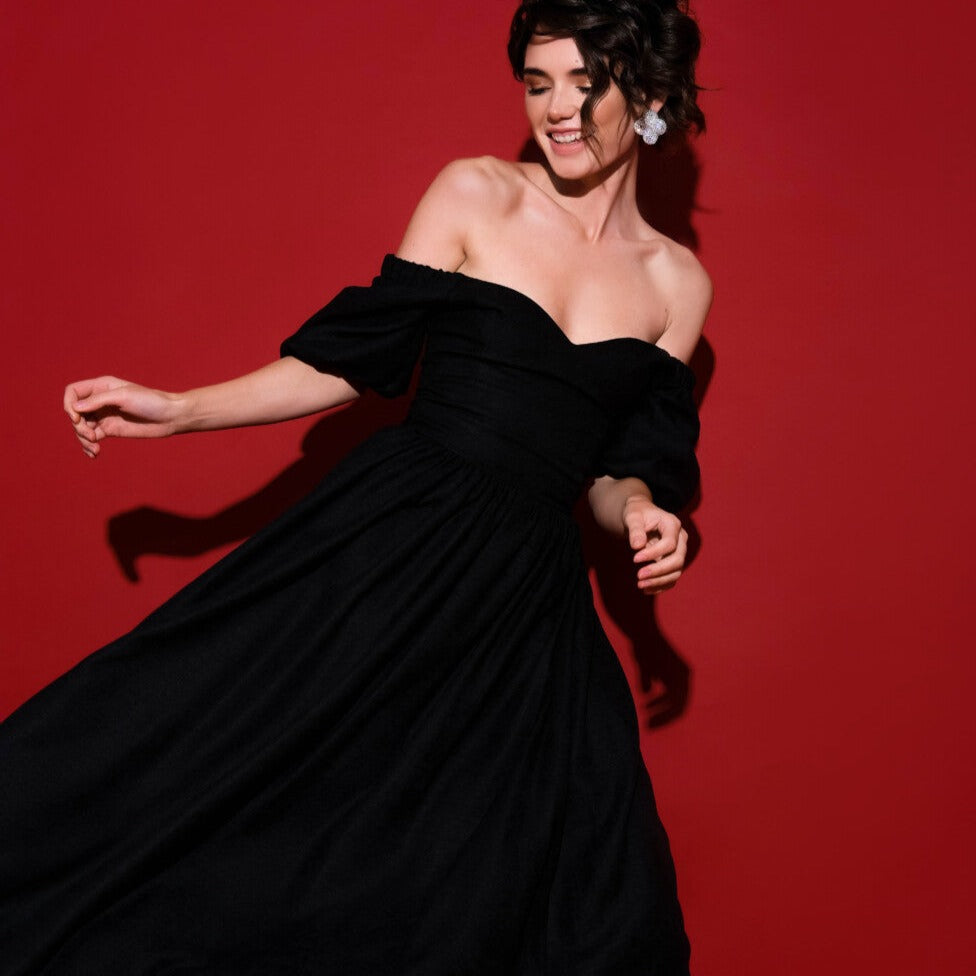 Klänning "Leelegance" i manchester, Svart - Latalia.se