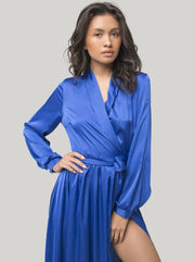 Omlottklänning "Des fruits", Blå - Latalia.se