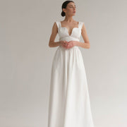 Jumpsuit med vida ben "Wanna it", Vit - Latalia.se