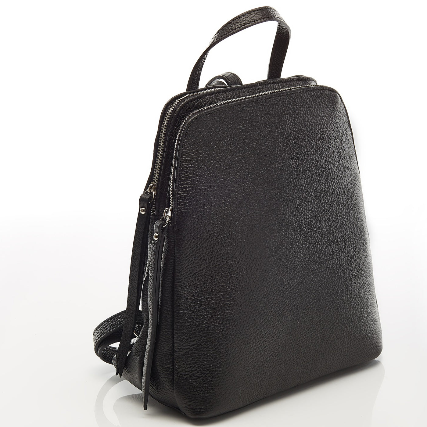 Backpack "Prato" in leather, Black