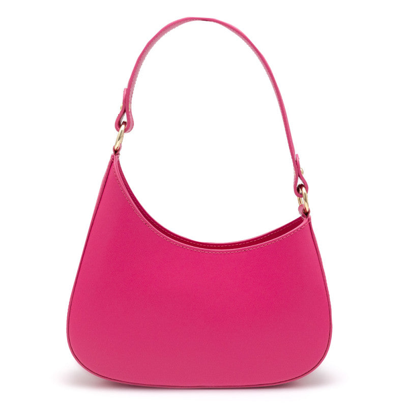 Hobo leather bag "Fano", Pink