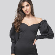 Figursydd mini-klänning "Little", Svart - Latalia.se