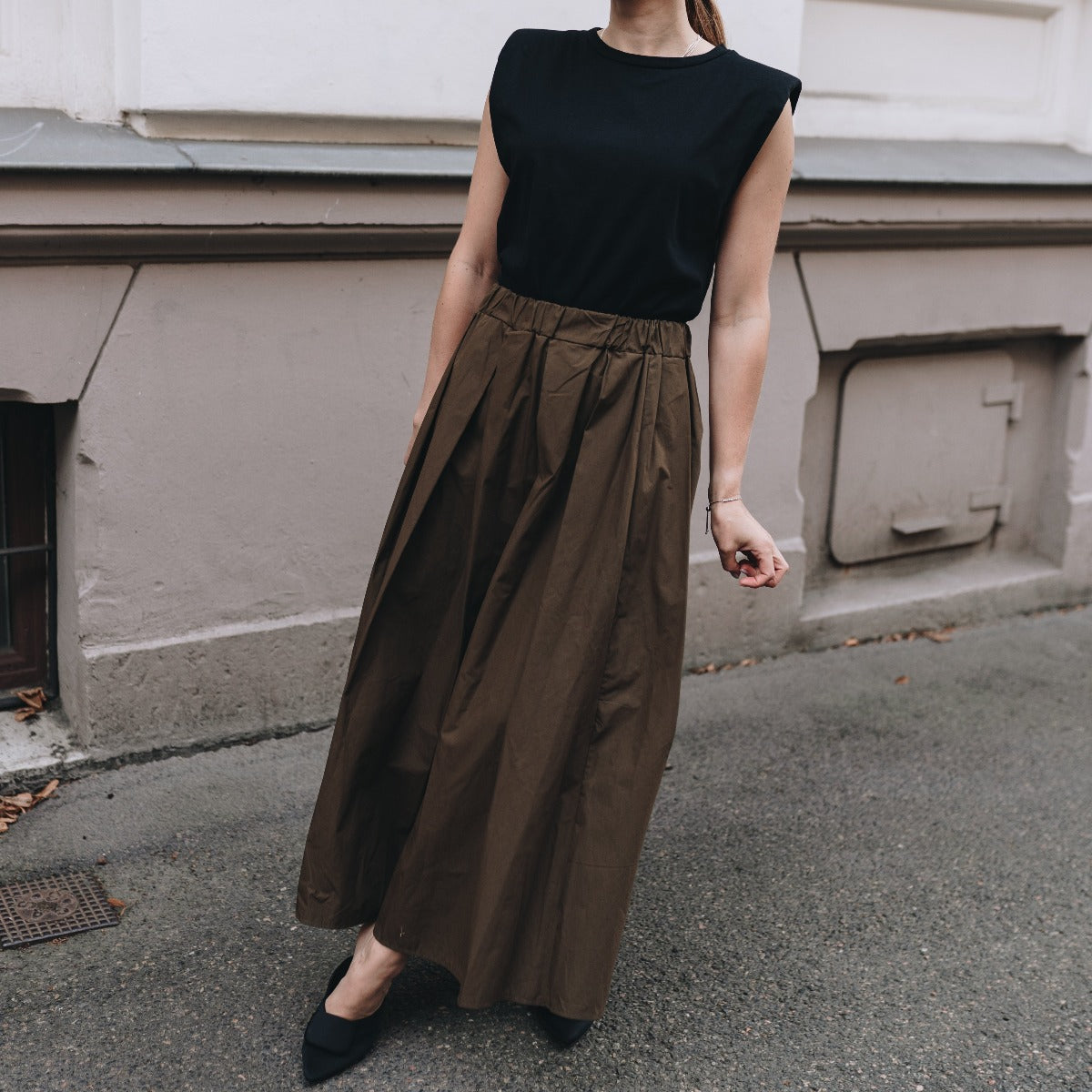 Long skirt in cotton