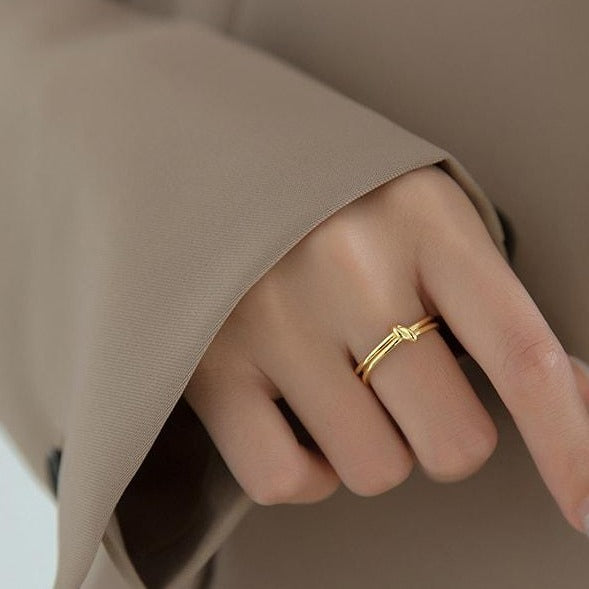 Ring in silver, "Knot Mini" (gold plated or silver)