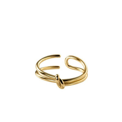 Ring in silver, "Knot Mini" (gold plated or silver)