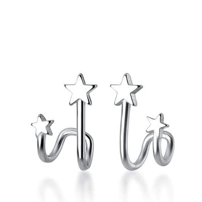 Sterling silver earrings with stars (silver or gold plated)