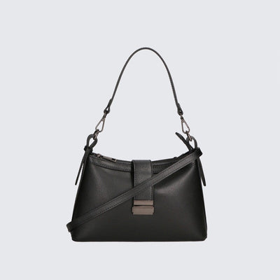 Bag in saffiano leather "Sanremo", Black