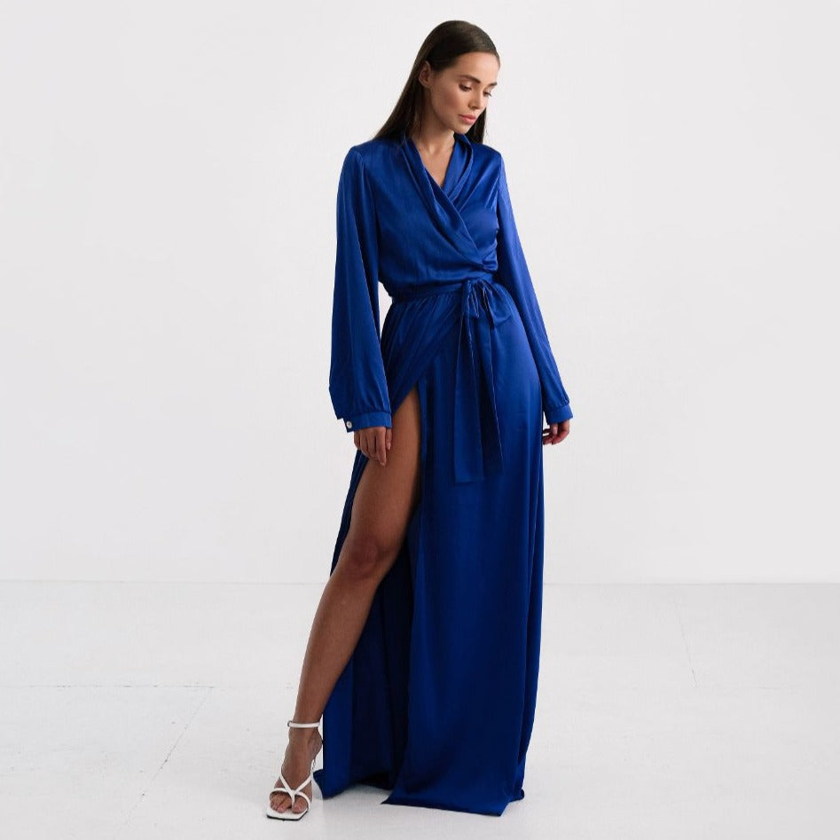 Omlottklänning "Des fruits", Blå - Latalia.se