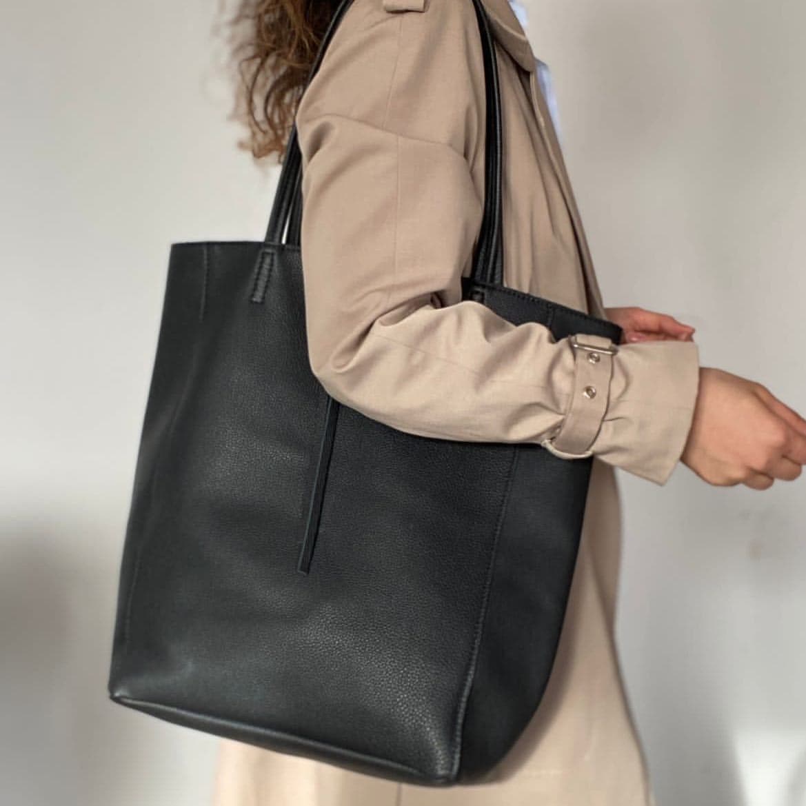 Leather bag "Anzio", Black