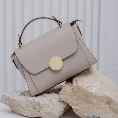 Leather bag "Forti", Beige
